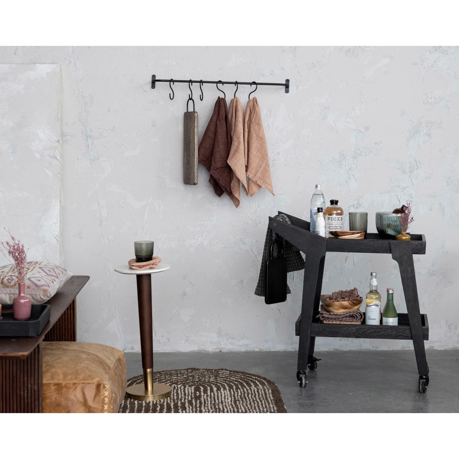 Mango Wood Bar Cart