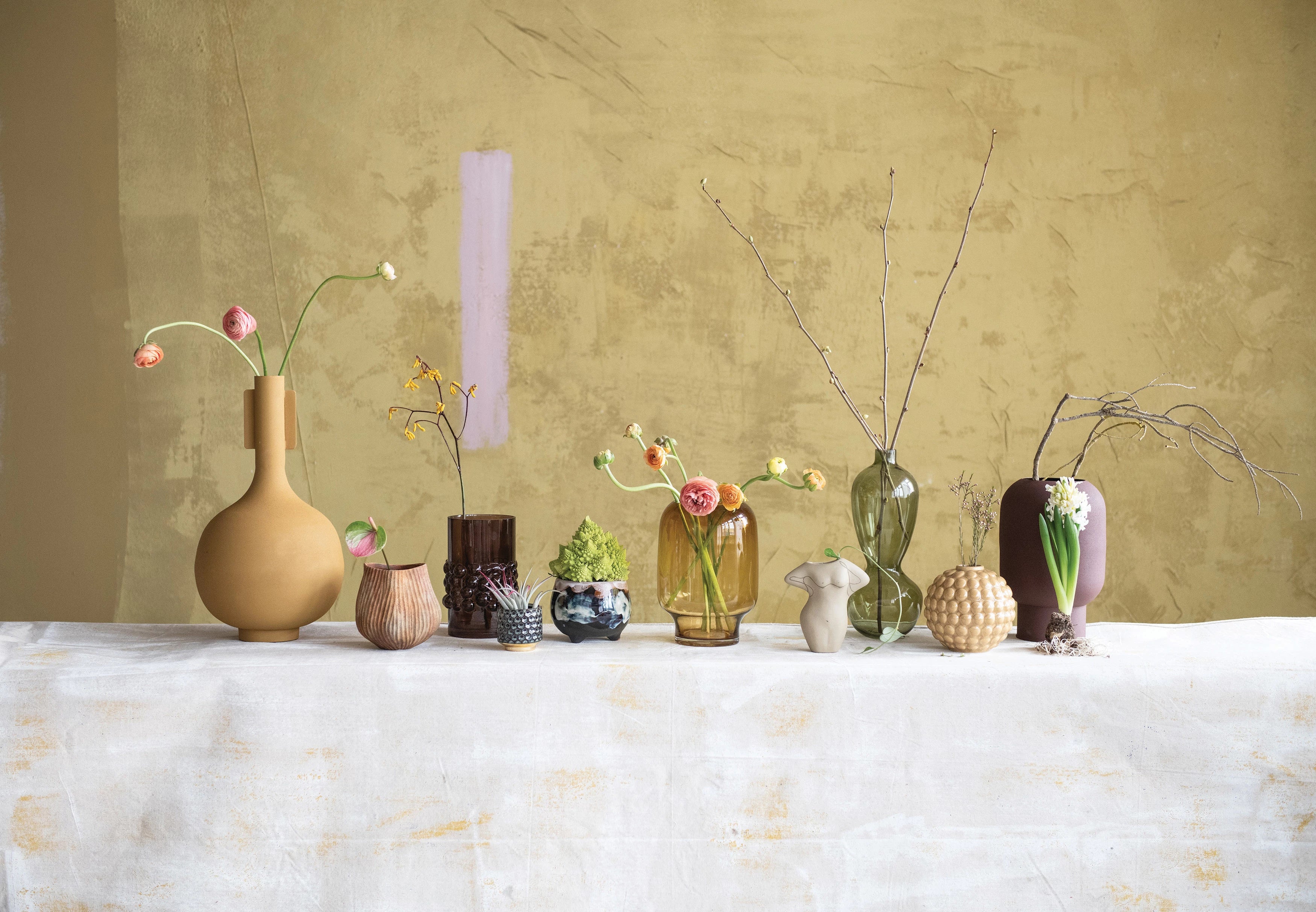 Textured Metal Vase