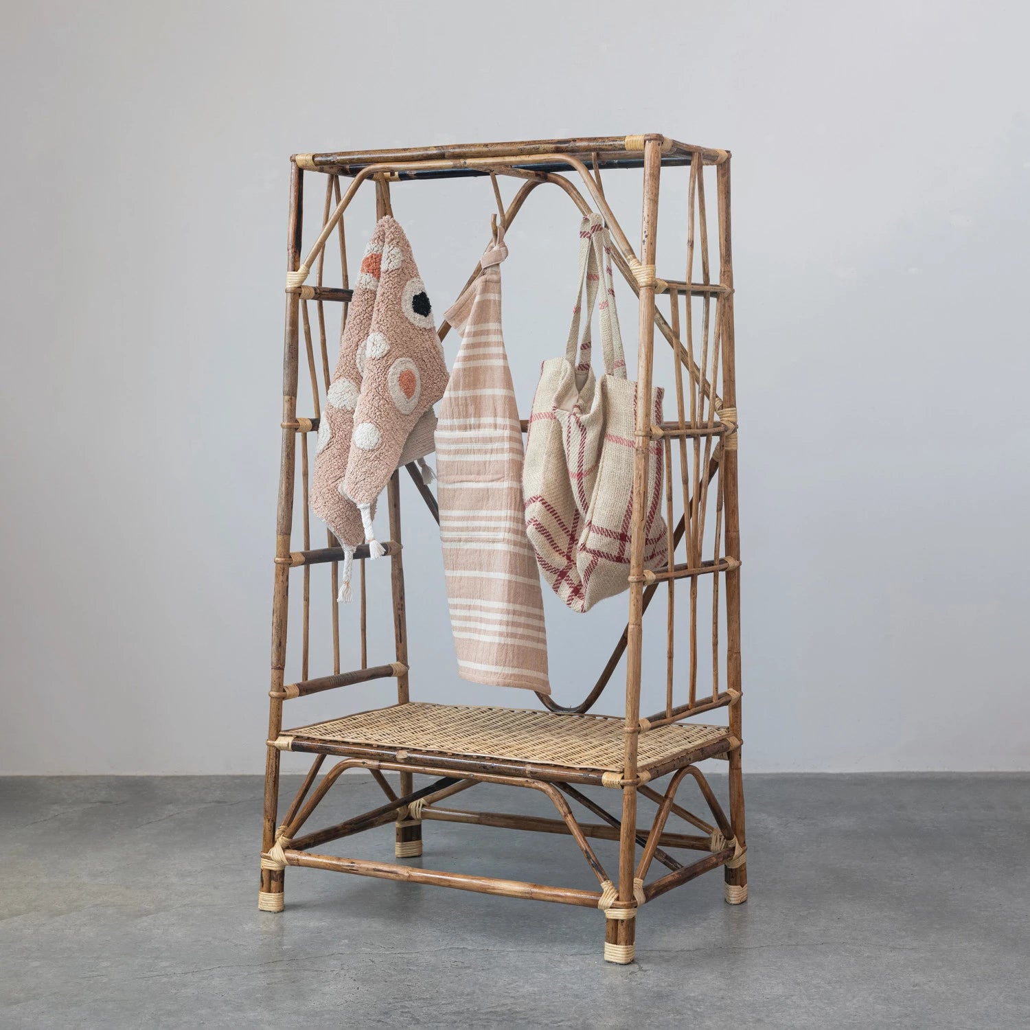 Hand-Woven Clothes Rack