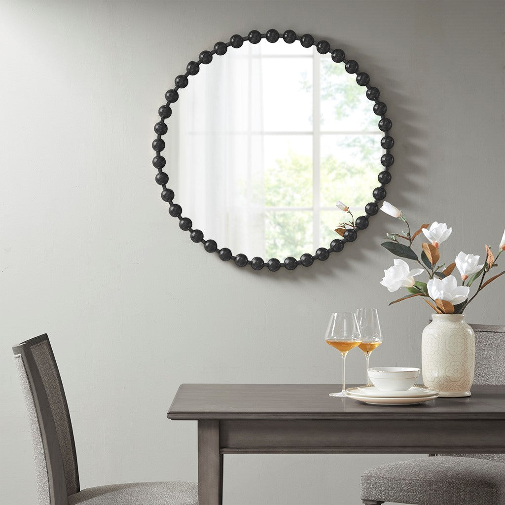 Round Iron Framed Wall Decor Mirror
