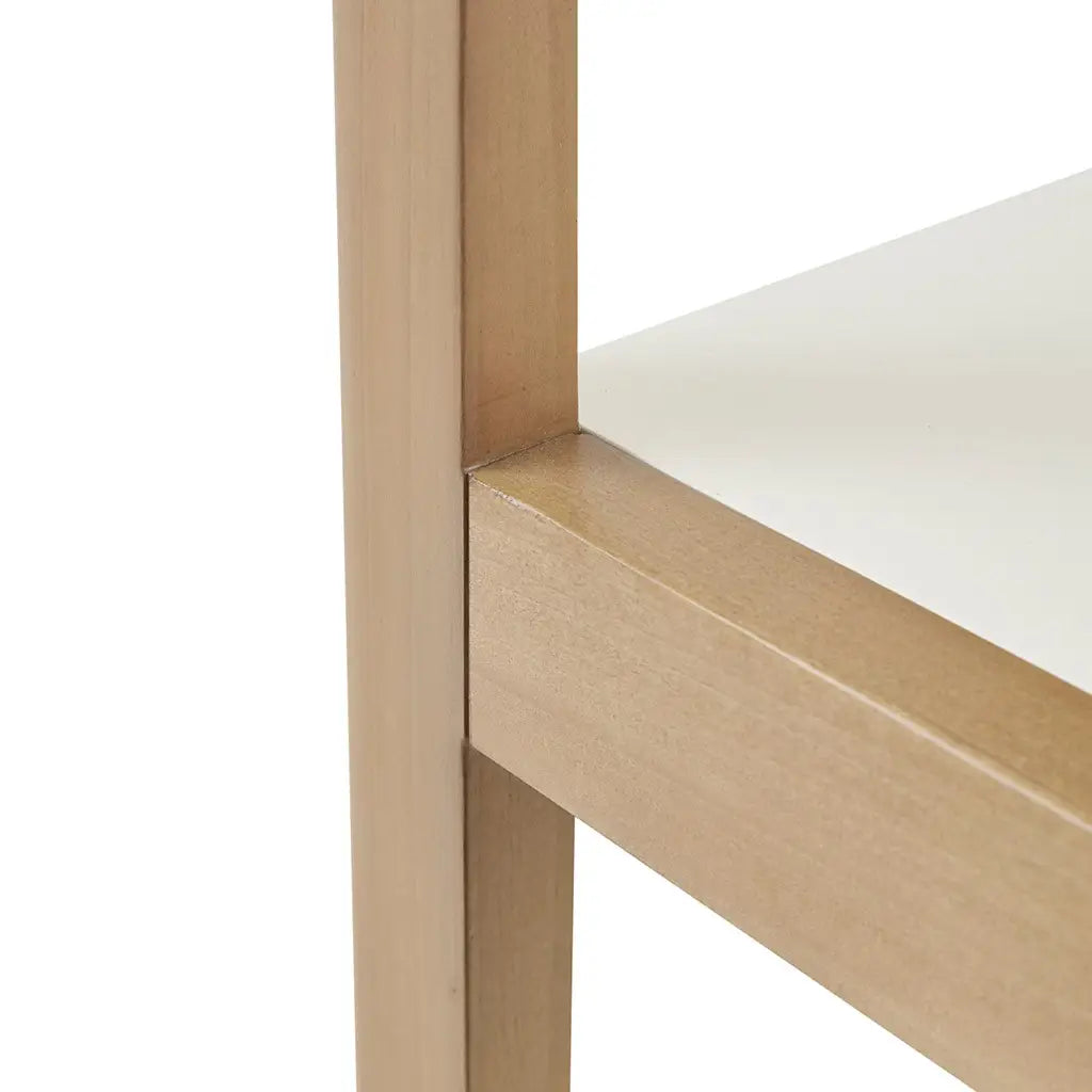Wood White-Top Bookcase Display Shelf