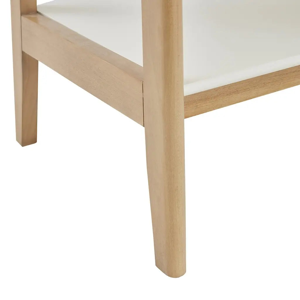 Wood White-Top Bookcase Display Shelf