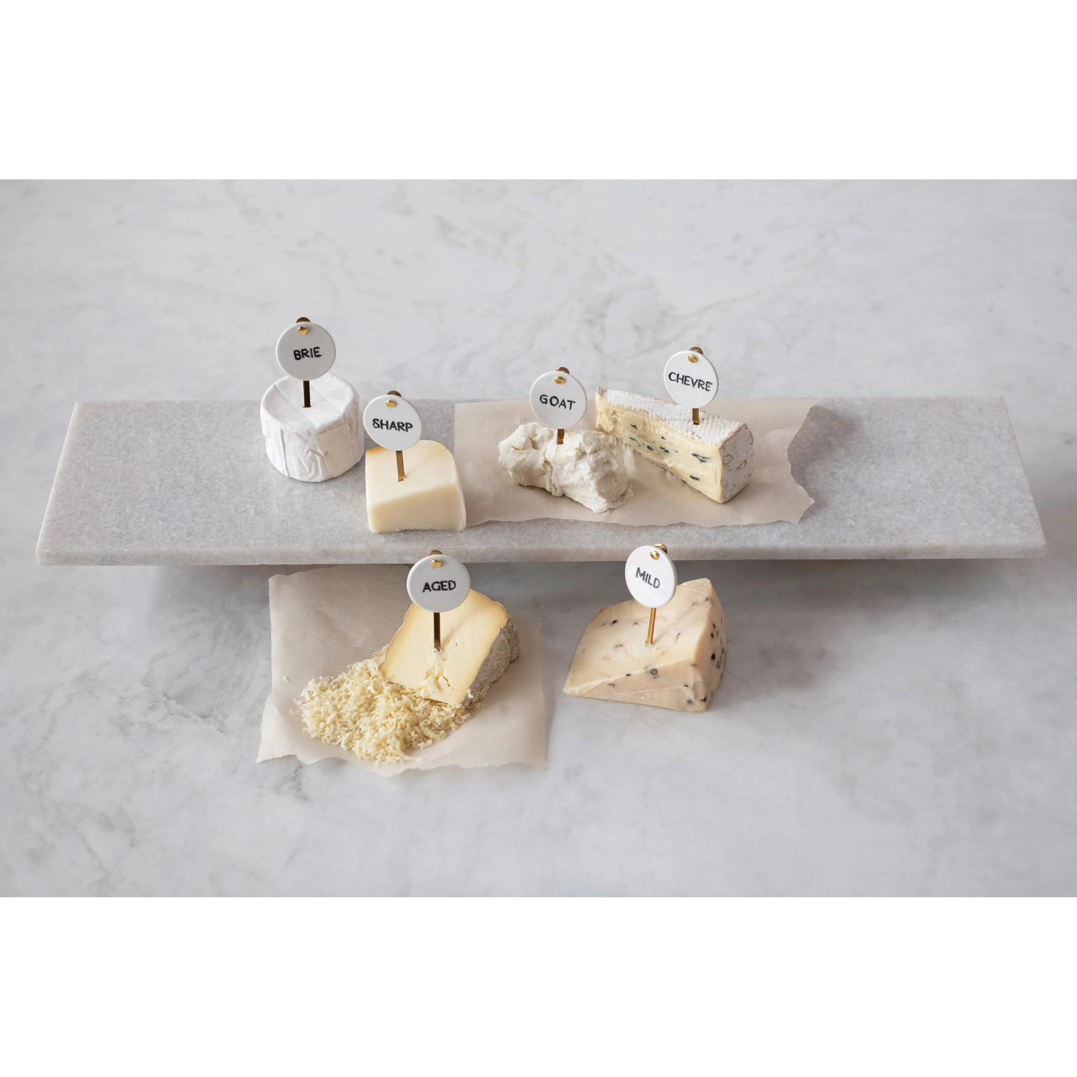 Stoneware & Stainless Steel Cheese Markers