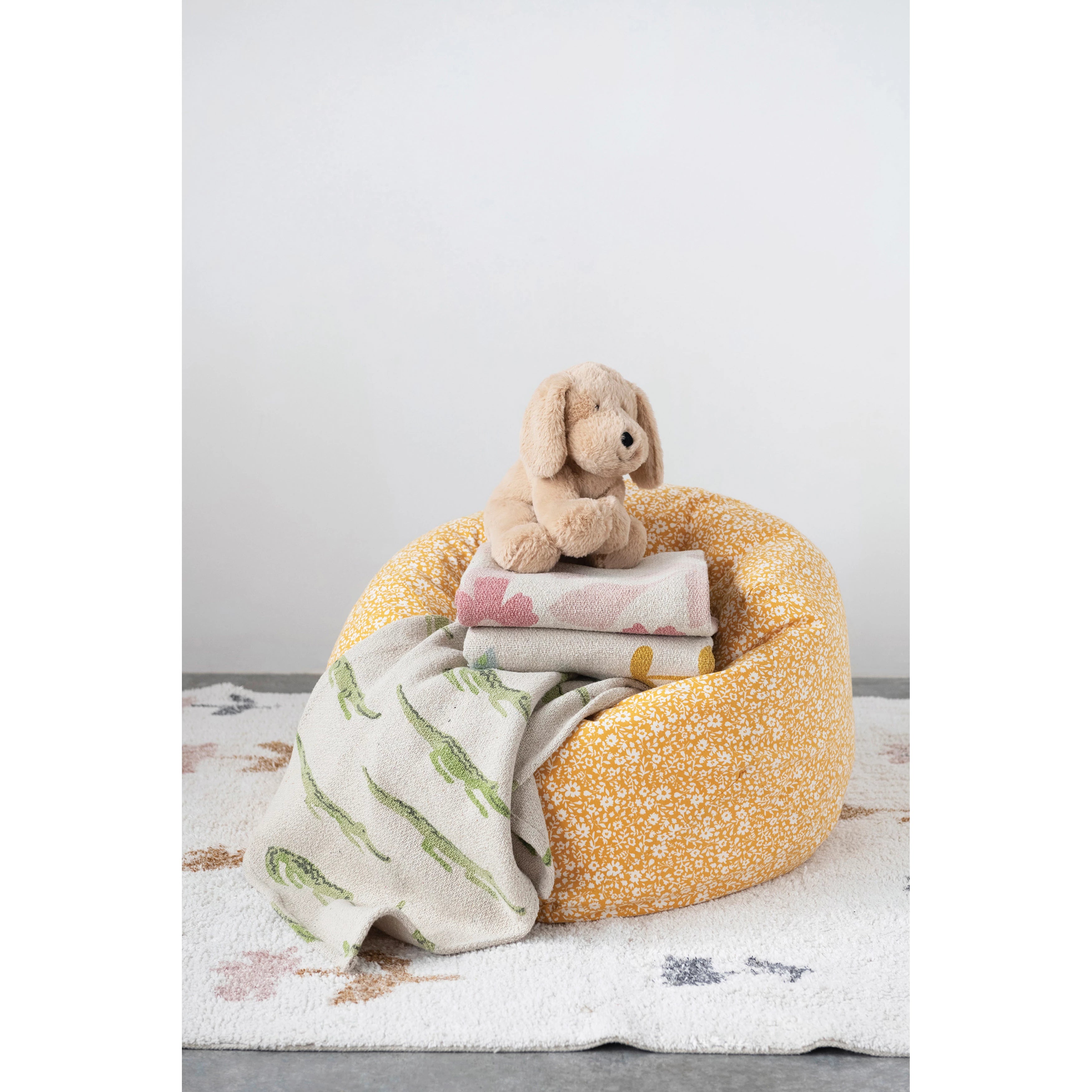 Cotton Bean Bag with Floral Pattern