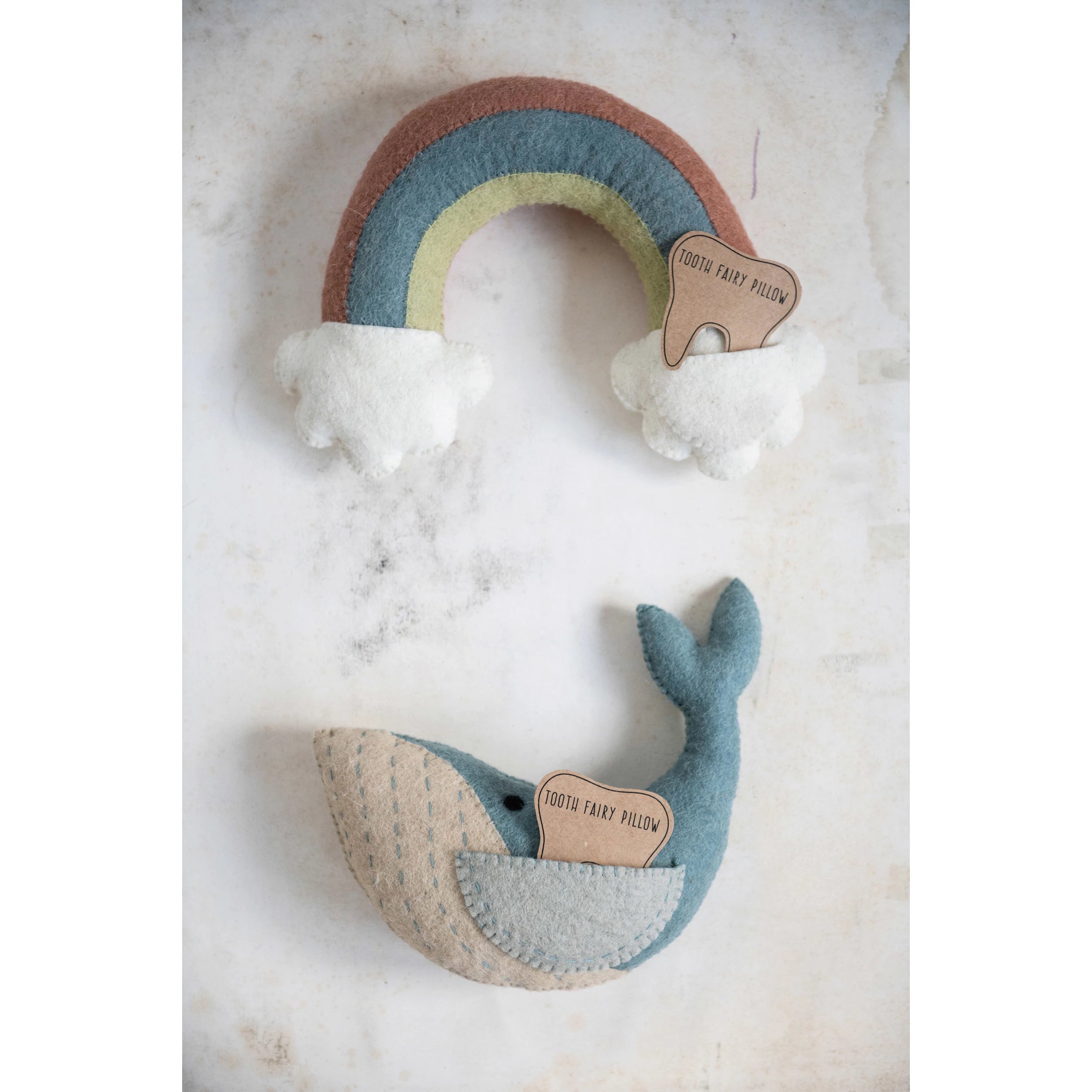 Wool Whale Tooth Fairy Pillow