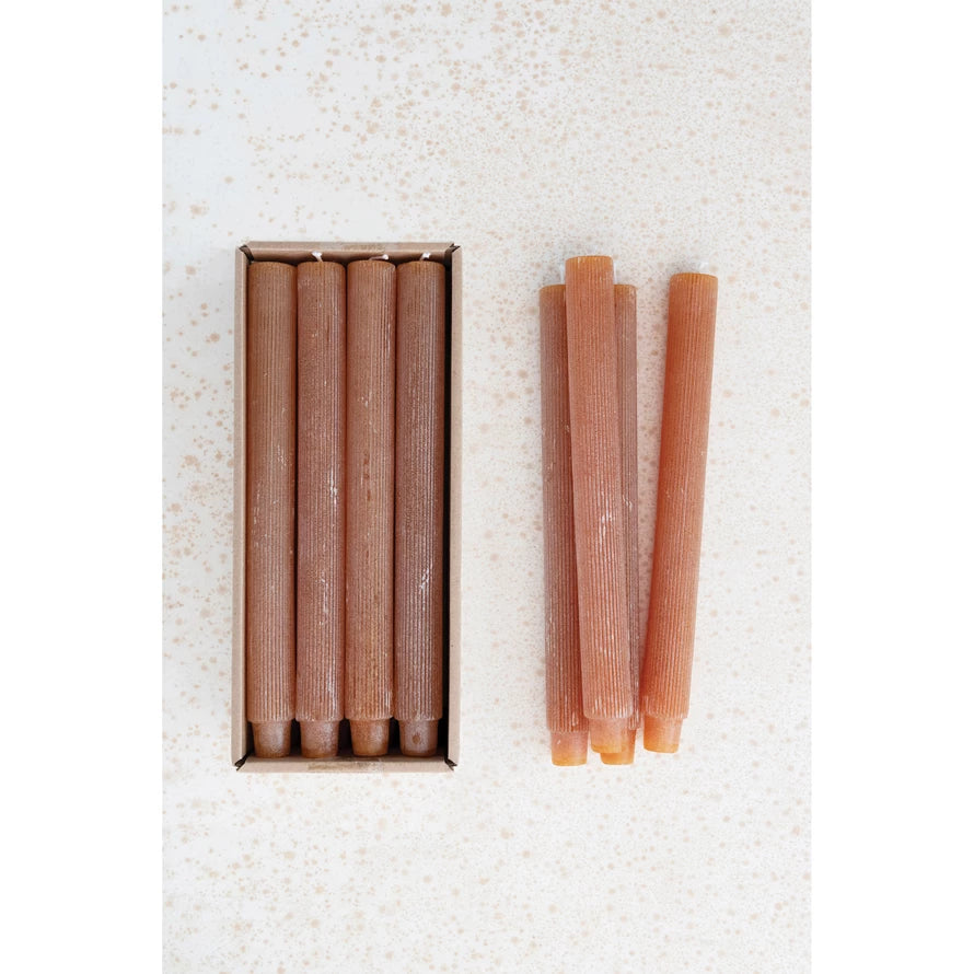 Pleated Taper Candles (Set of 2)