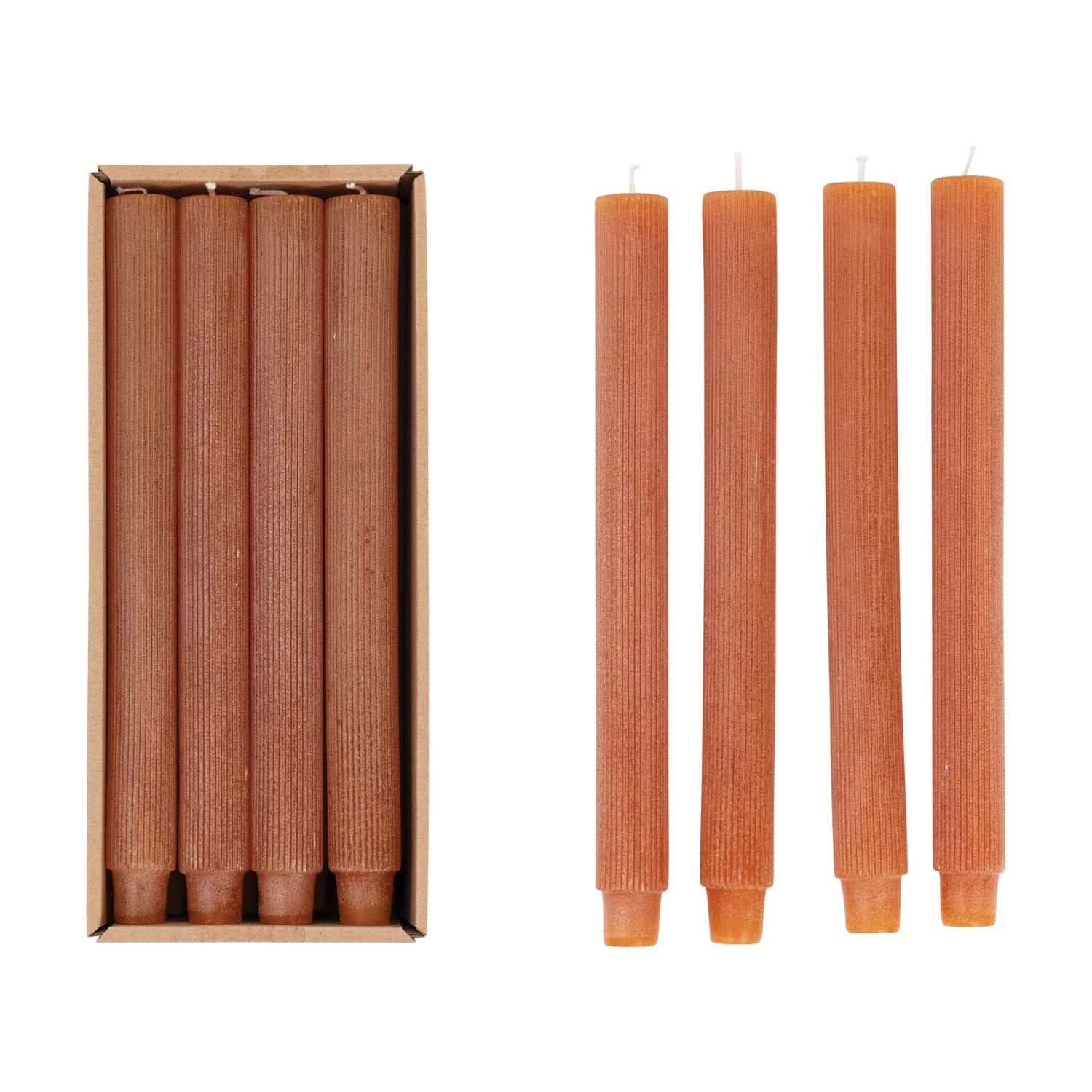 Pleated Taper Candles (Set of 2)