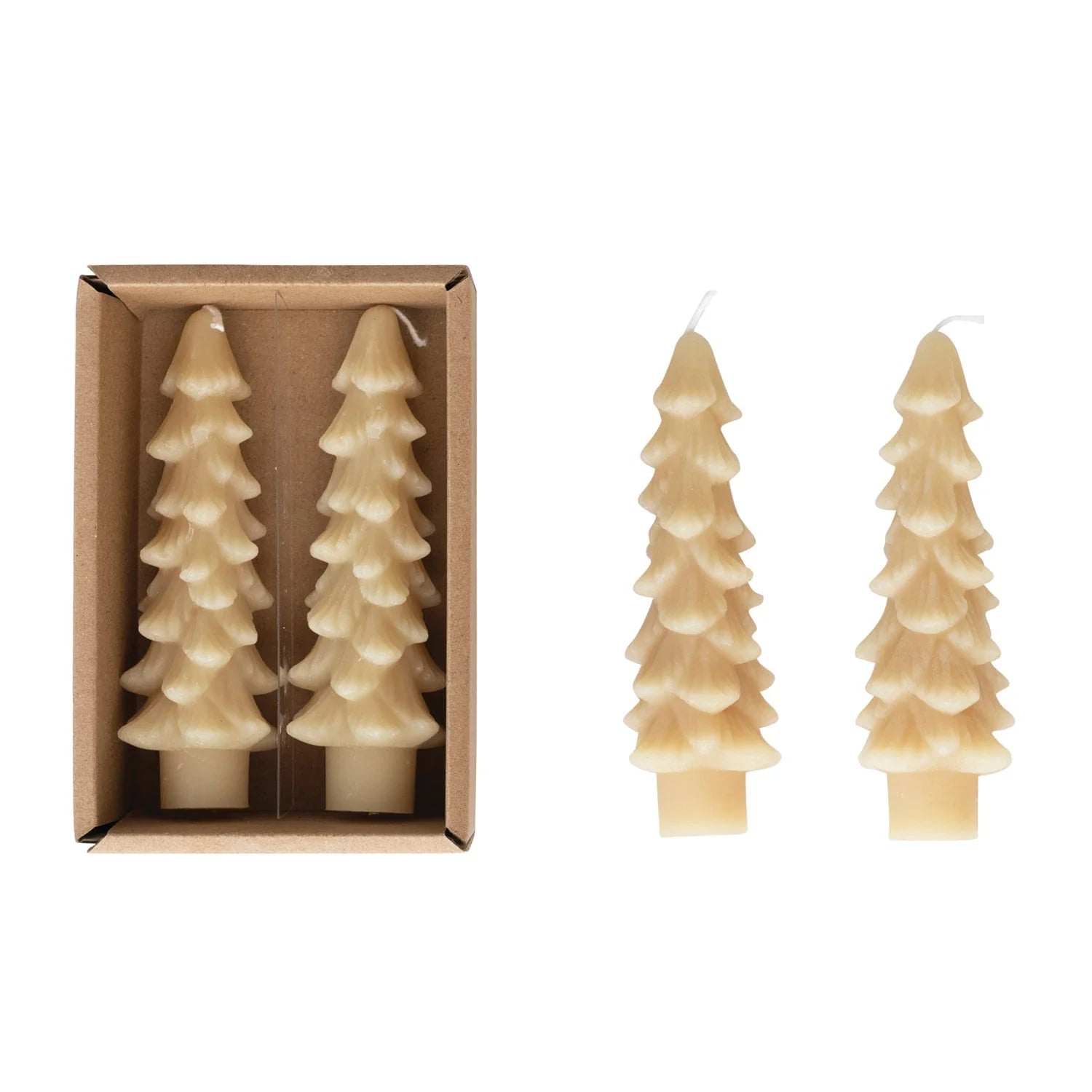 White Unscented Tree Candles