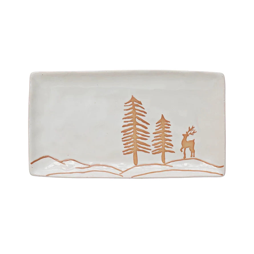 Neutral Christmas Tree Platter