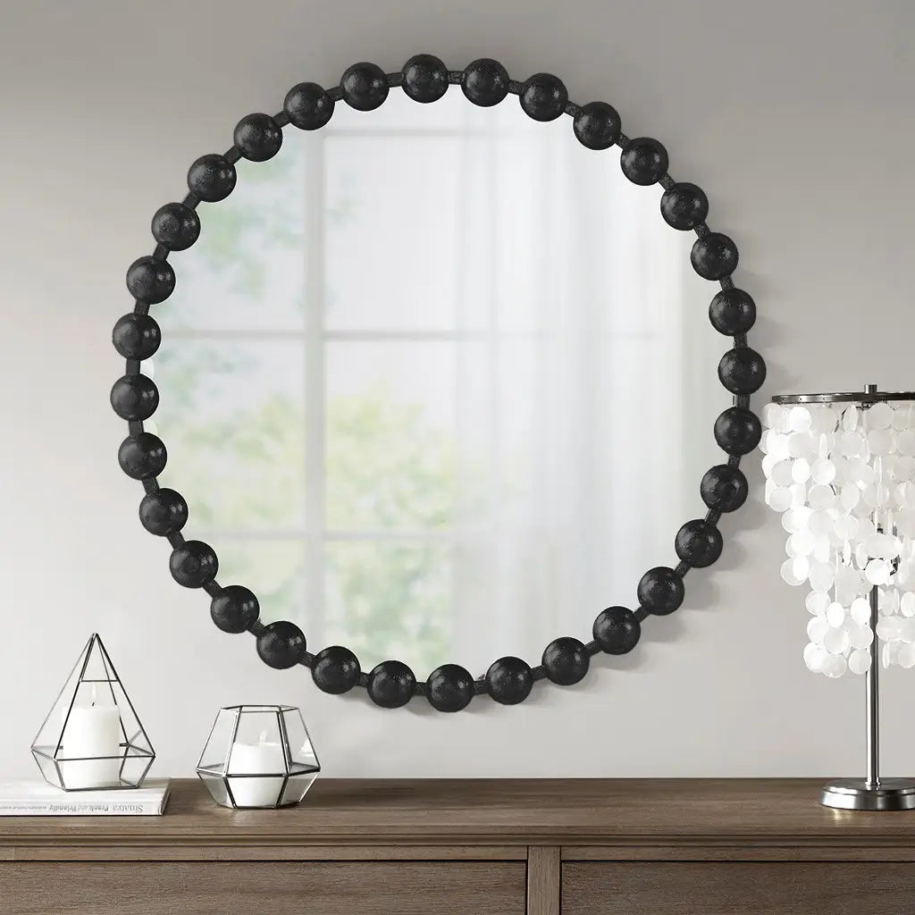 Round Iron Framed Wall Decor Mirror