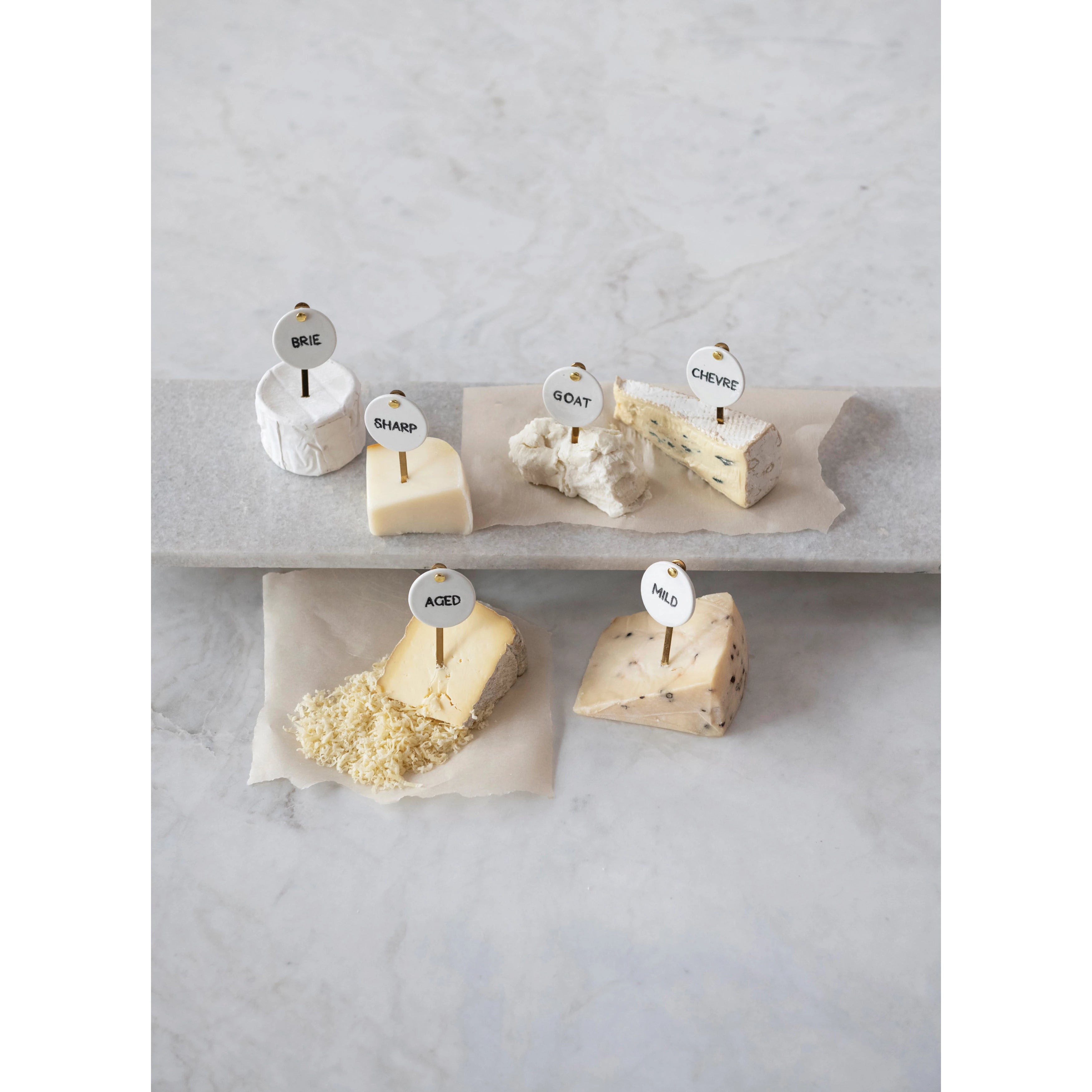 Stoneware & Stainless Steel Cheese Markers
