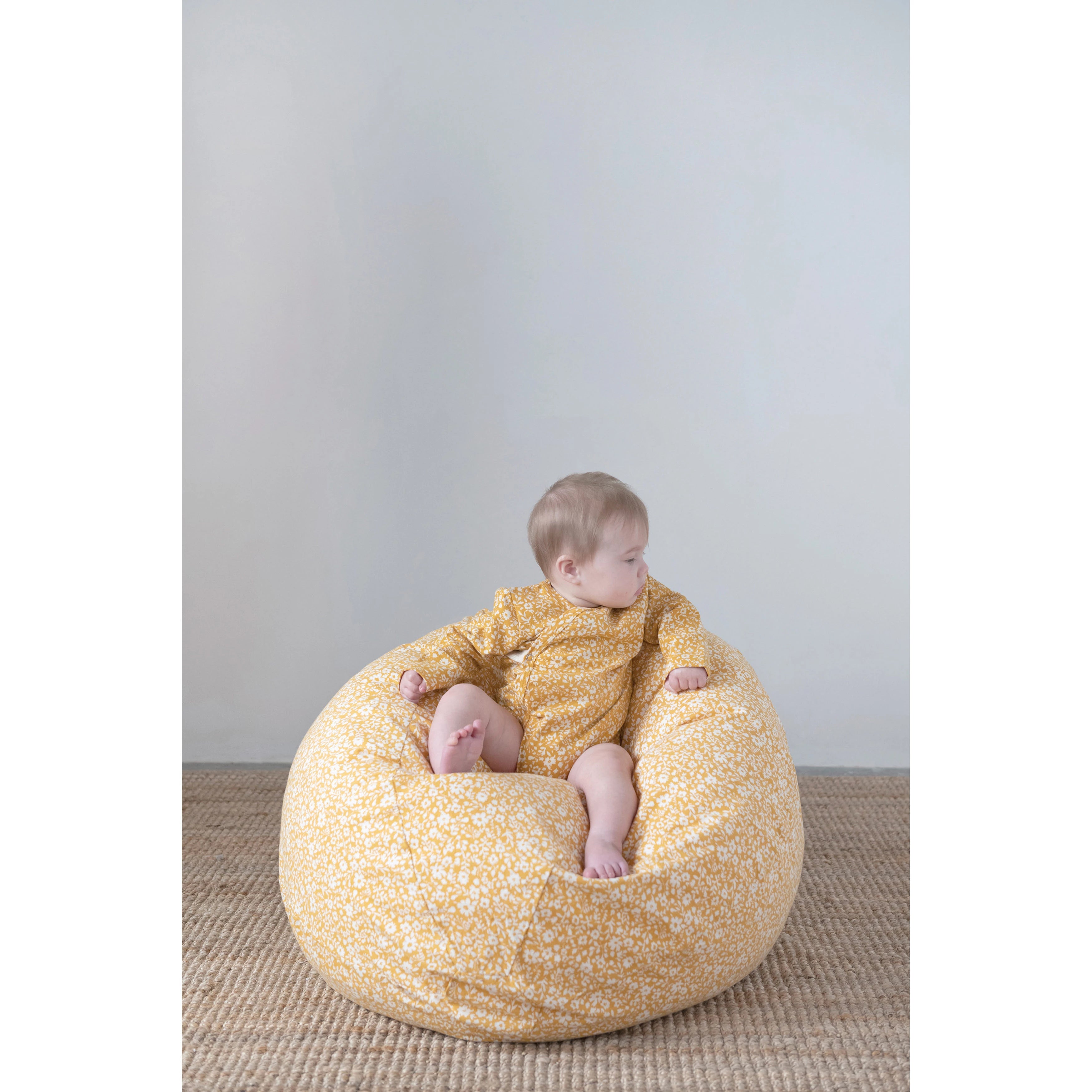 Cotton Bean Bag with Floral Pattern