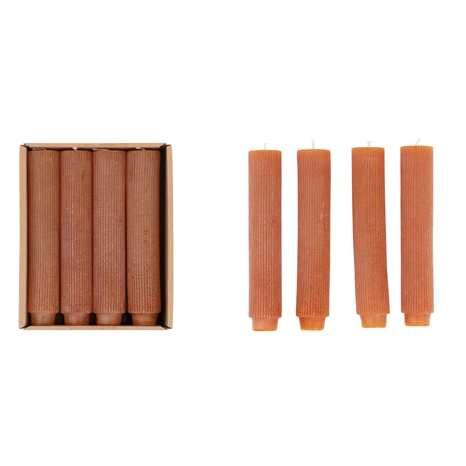 Pleated Taper Candles (Set of 2)